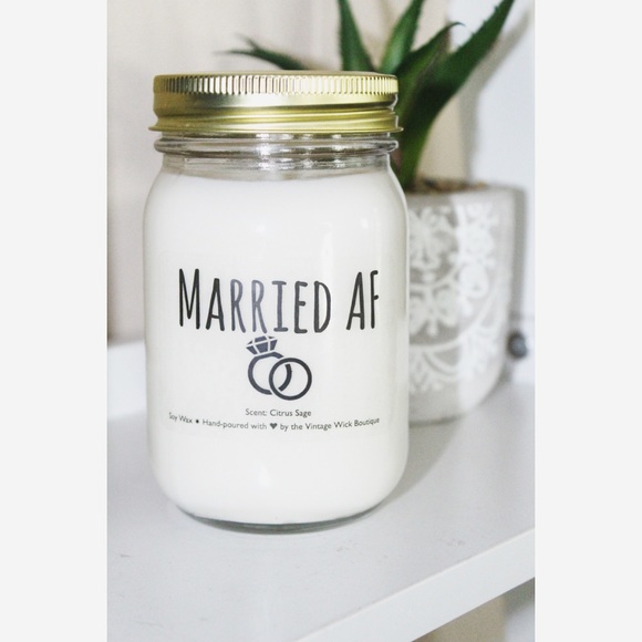 Hand Crafted Other - 🌟SALE🌟 “Married AF” 16oz SOY candle